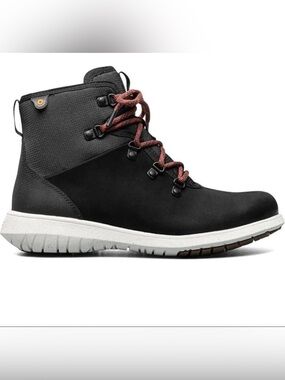 Bogs Black Boot with Rust Red Laces